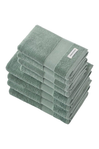 Badhanddoeken Set | 4 Handdoeken 50x100 cm & 4 Badhanddoeken | 70x140 cm | Vintage Groen