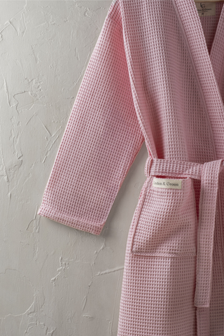 Vogue Wafel Unisex Badjas | Pink