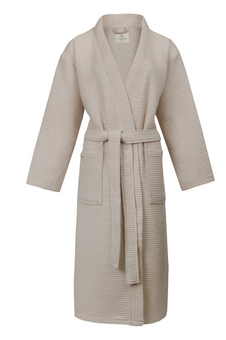 Vogue Wafel Unisex Badjas | Stone