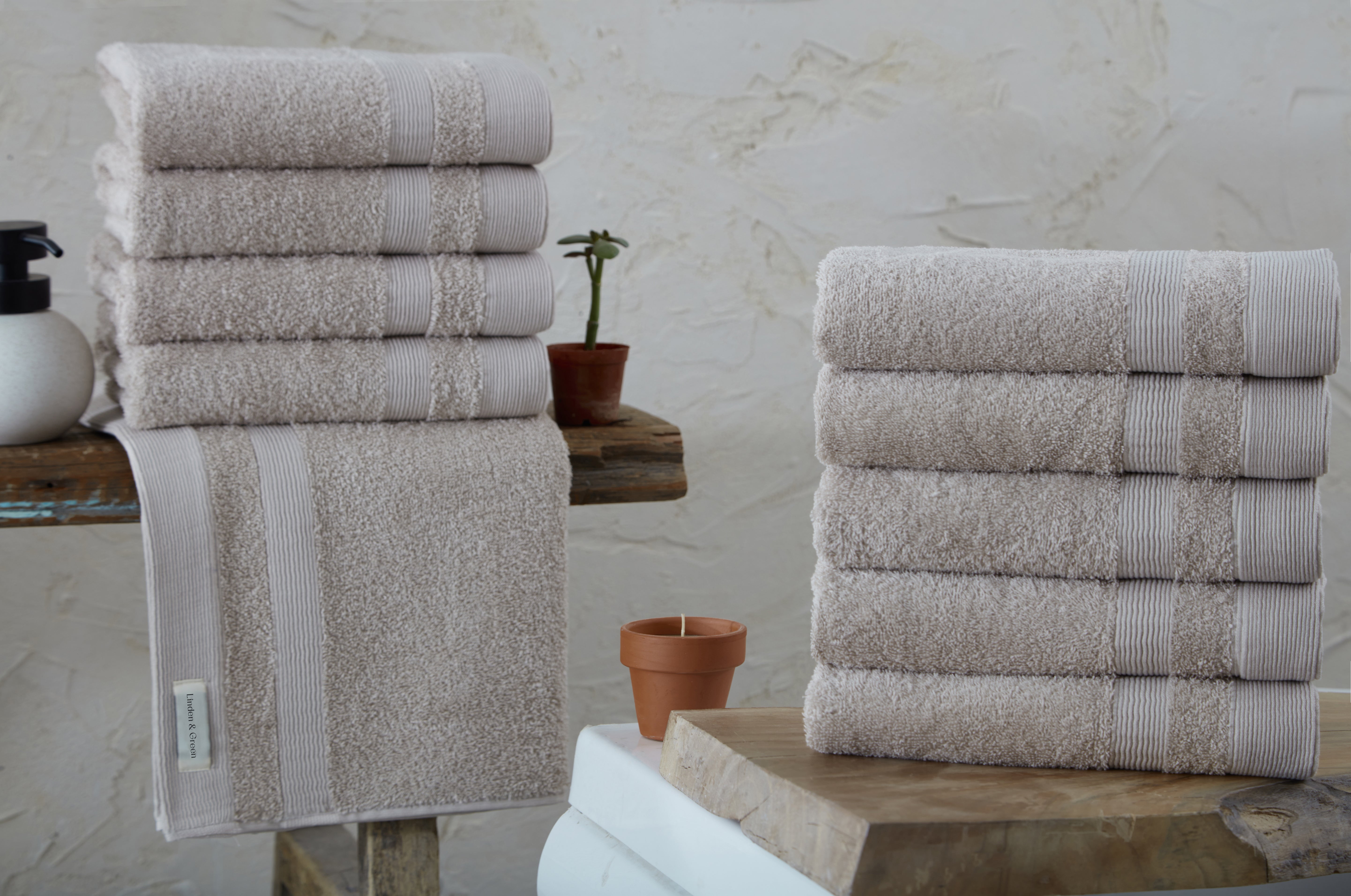 5 stuks Handdoekset Soft Cotton | 50x100 cm | Beige