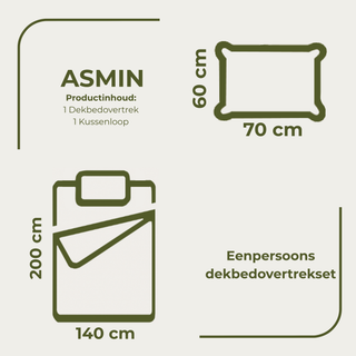 Asmin | Pink | Dekbedovertrekset