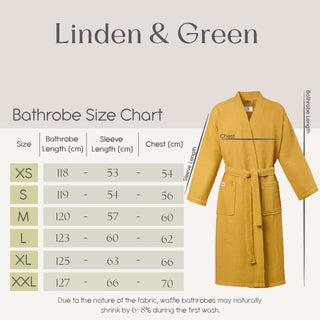 Vogue Wafel Unisex Badjas | Geel