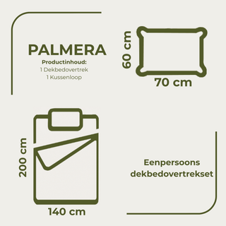 Palmera | Bone | Dekbedovertrekset