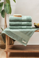 Badhanddoekset Soft Cotton | 4 stuks | 70x140 cm | Vintage Groen