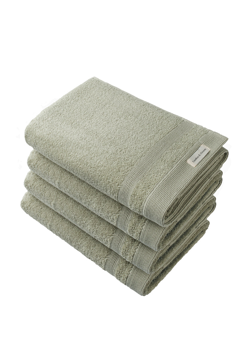 Badhanddoekset Soft Cotton | 4 stuks | 70x140 cm | Pale Olive