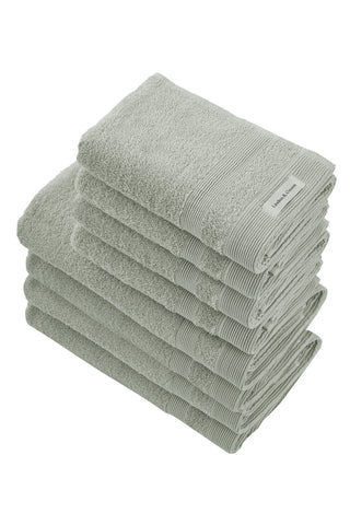 Badhanddoeken Set | 4 Handdoeken 50x100 cm & 4 Badhanddoeken |  70x140 cm | Pale Olive