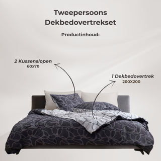 Lexi | Grey | Dekbedovertrekset