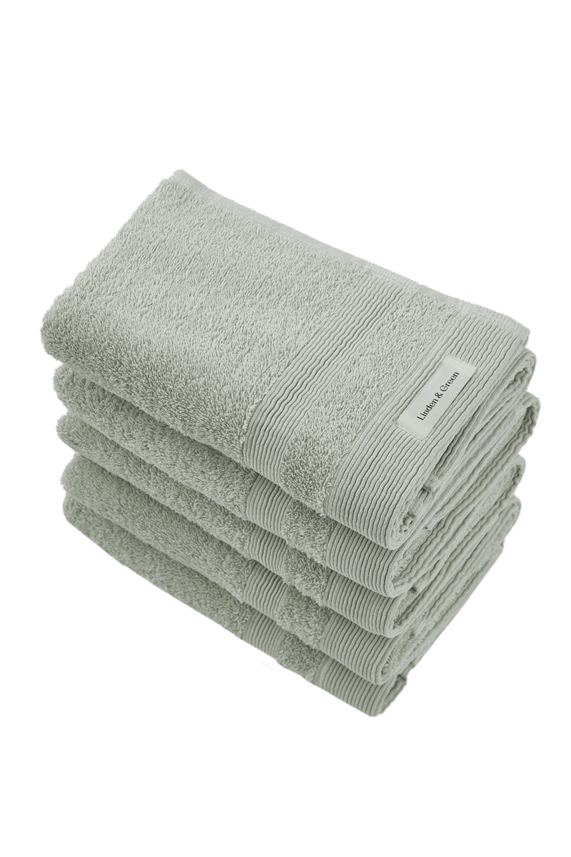 5 stuks Handdoekset Soft Cotton | 50x100 cm | Pale Olive
