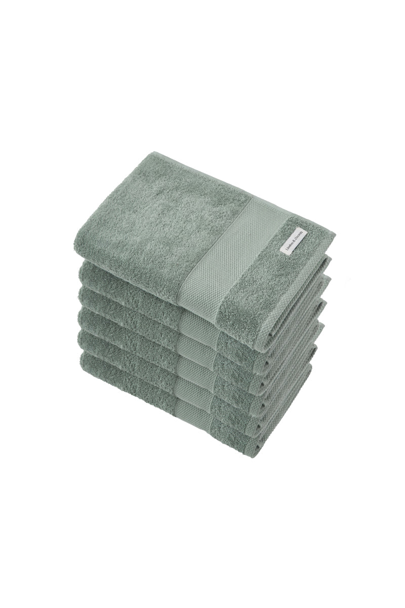 Badhanddoekset Soft Cotton | 6 stuks | 70x140 cm | Vintage Groen