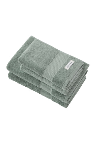Badhanddoeken Set | 2 Handdoeken 50x100 Cm & 2 Badhanddoeken | 70x140 Cm | Vintage Groen