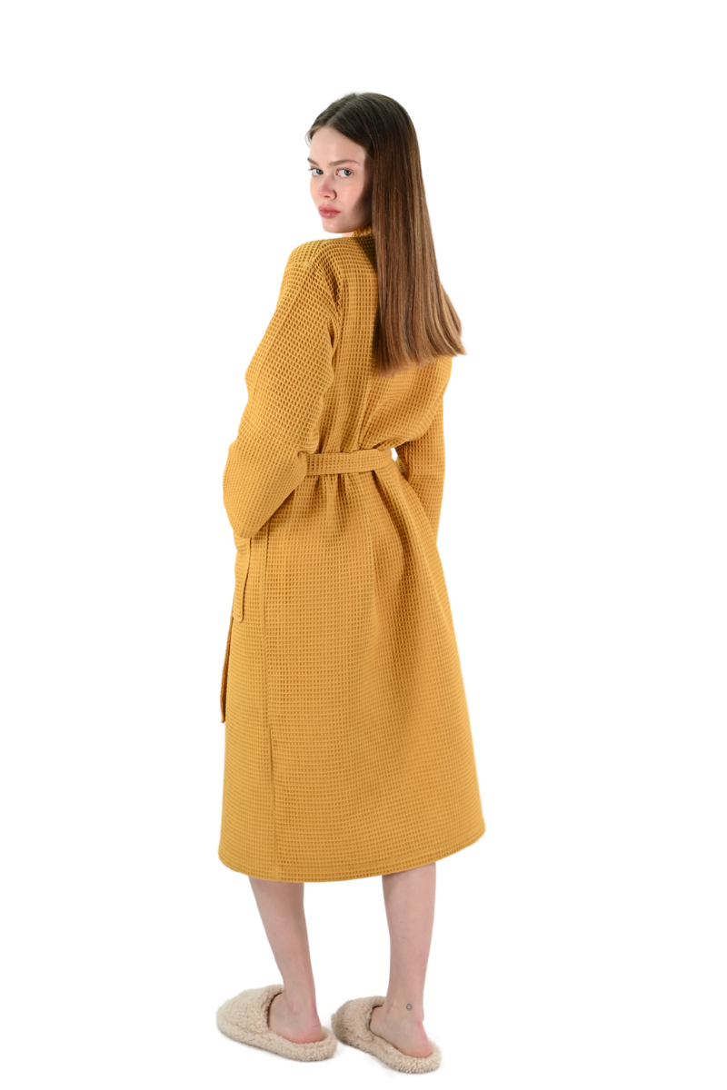 Vogue Wafel Unisex Badjas | Geel