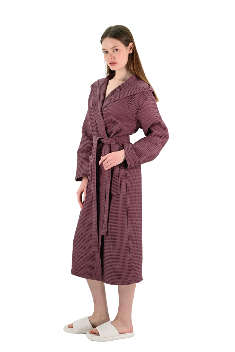 Zen Wafel Unisex Badjas | Diep Paars