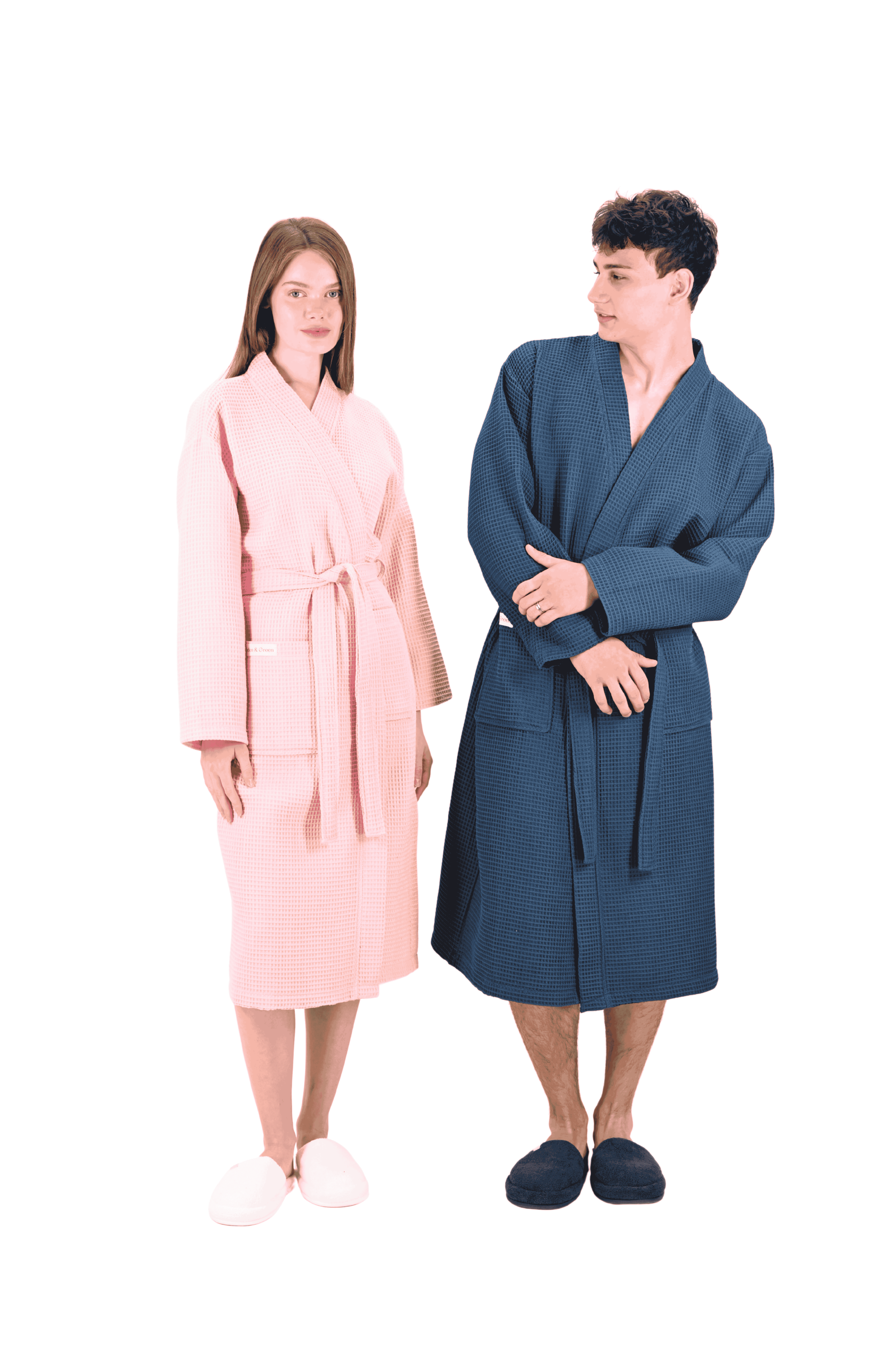 Vogue Wafel Unisex Badjas | Pink