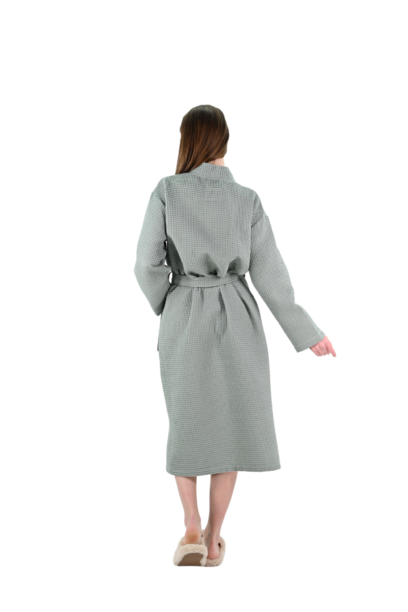 Vogue Wafel Unisex Badjas | Groen