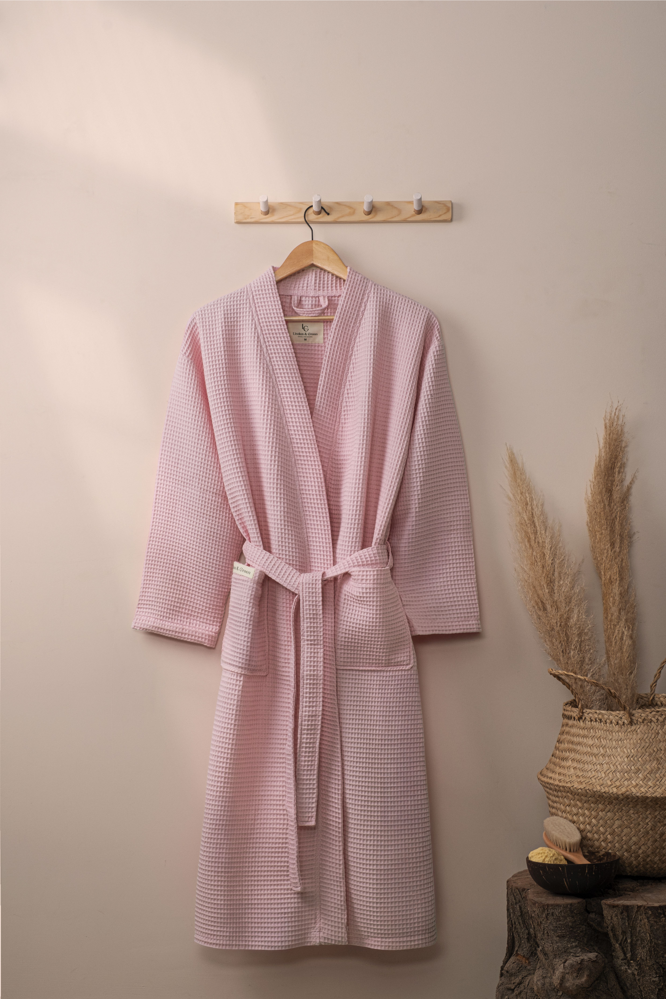 Vogue Wafel Unisex Badjas | Pink