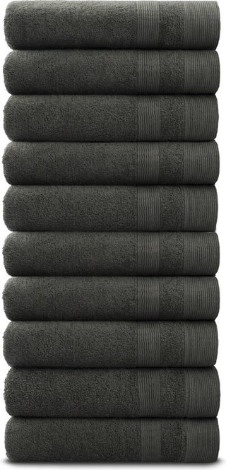 10 Stuks Handdoekset Soft Cotton | 50x100 cm |  Antraciet