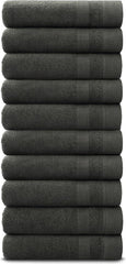 10 Stuks Handdoekset Soft Cotton | 50x100 cm |  Antraciet