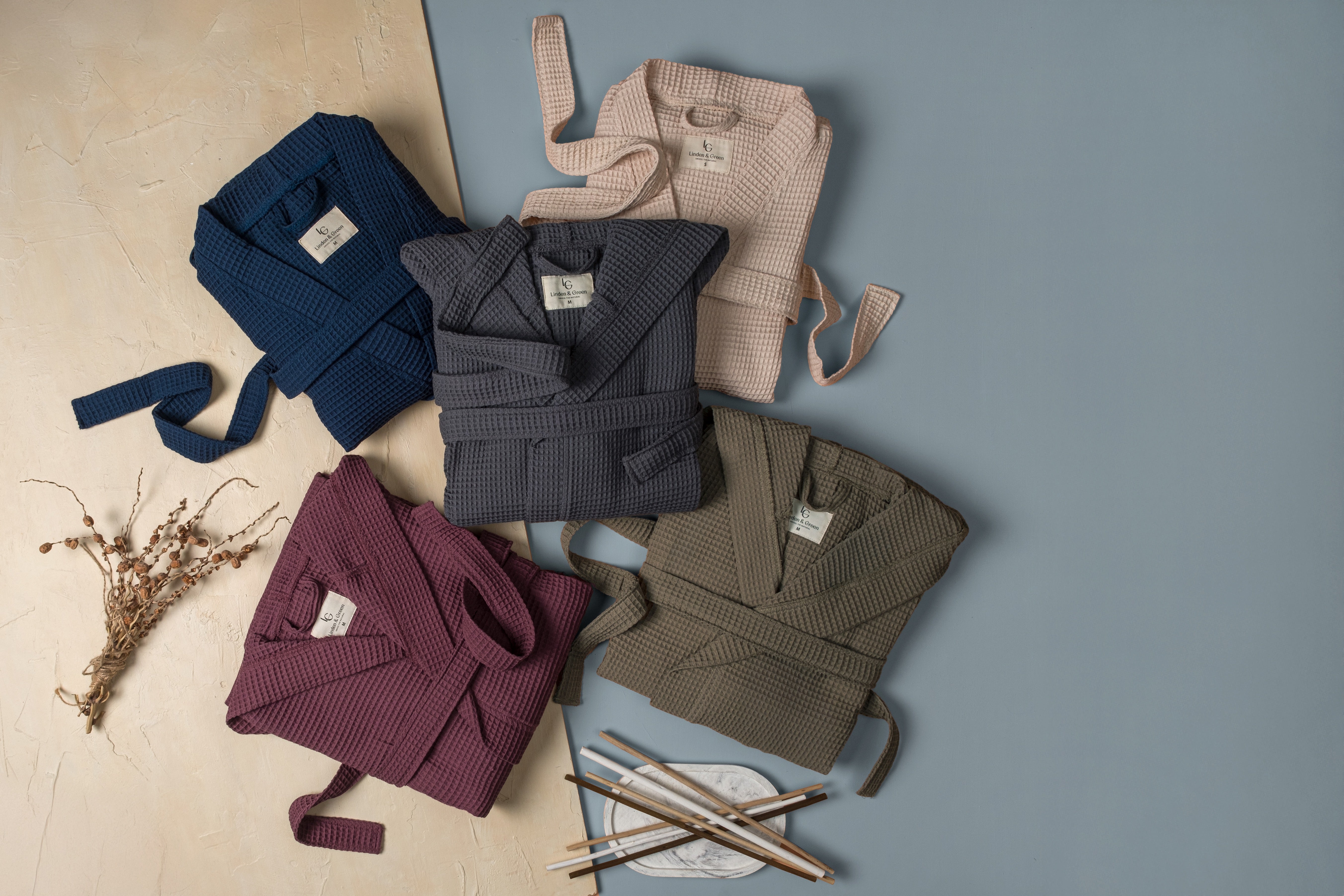 Zen Wafel Unisex Badjas | Kaki