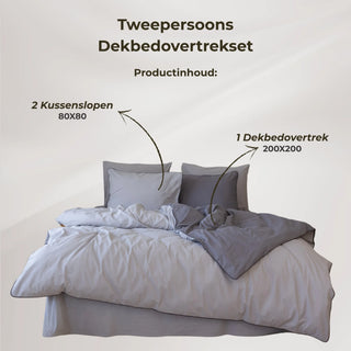 Colorist | Antraciet | Dekbedovertrekset | Tweepersoons