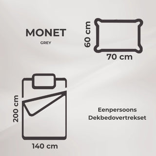 Colorist | Antraciet | Dekbedovertrekset | Eenpersoons