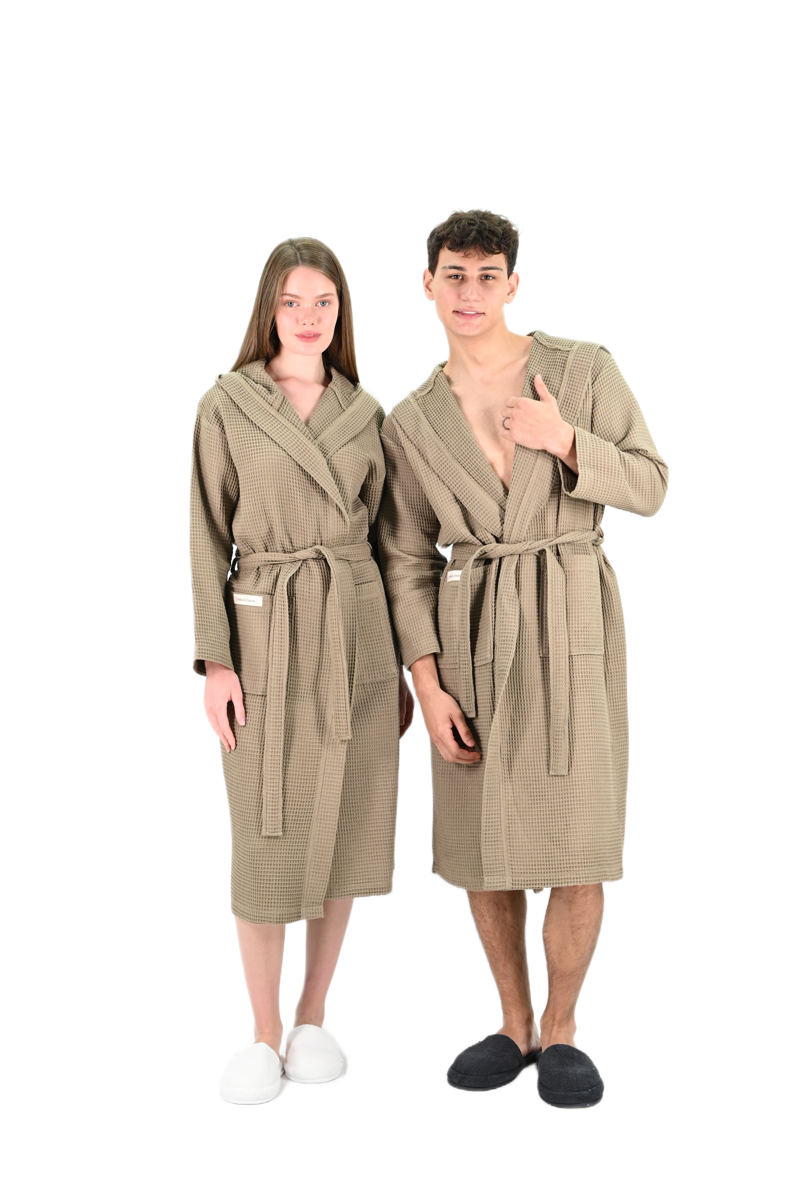 Zen Wafel Unisex Badjas | Kaki