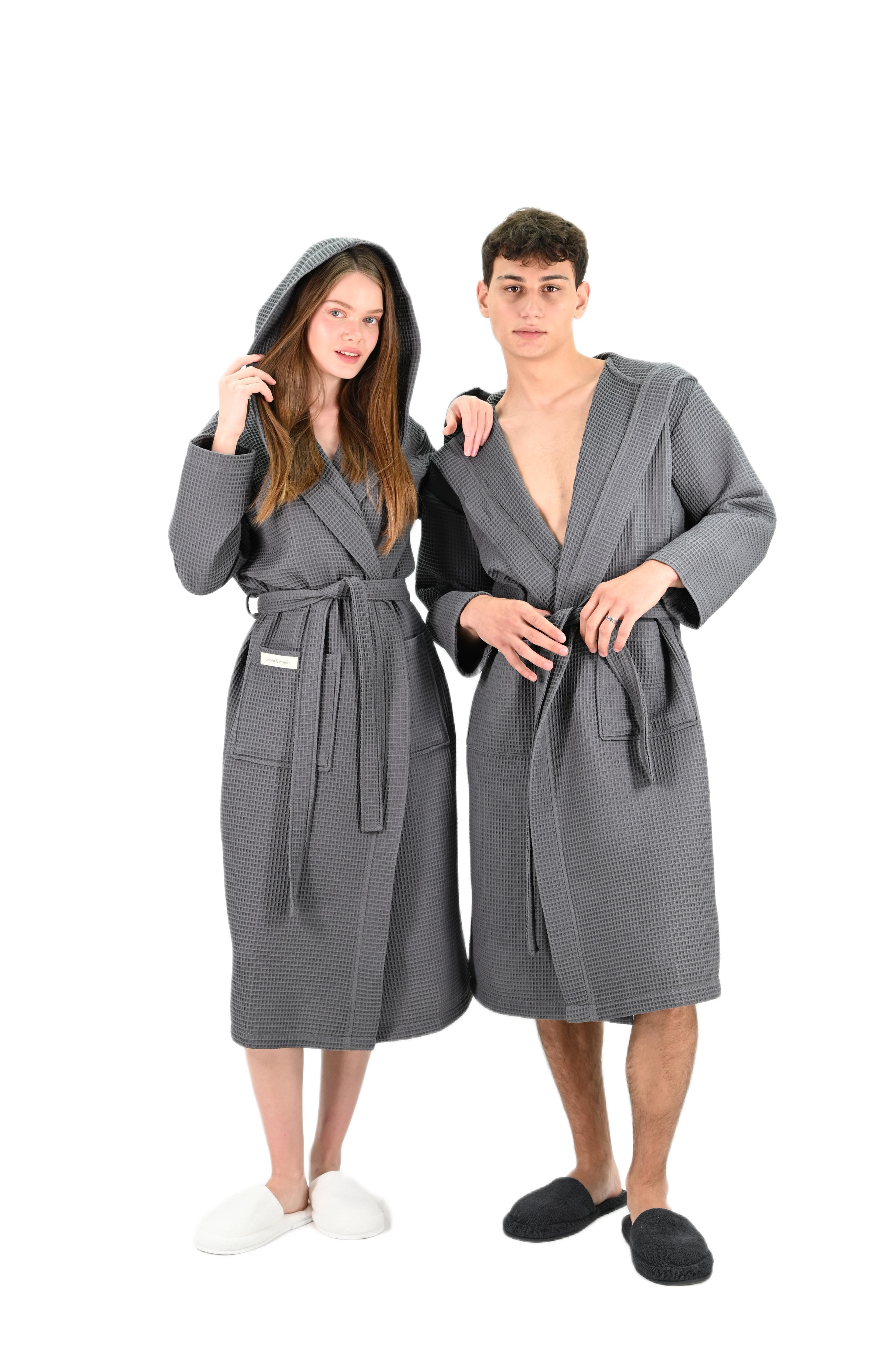 Zen Wafel Unisex Badjas | Antraciet