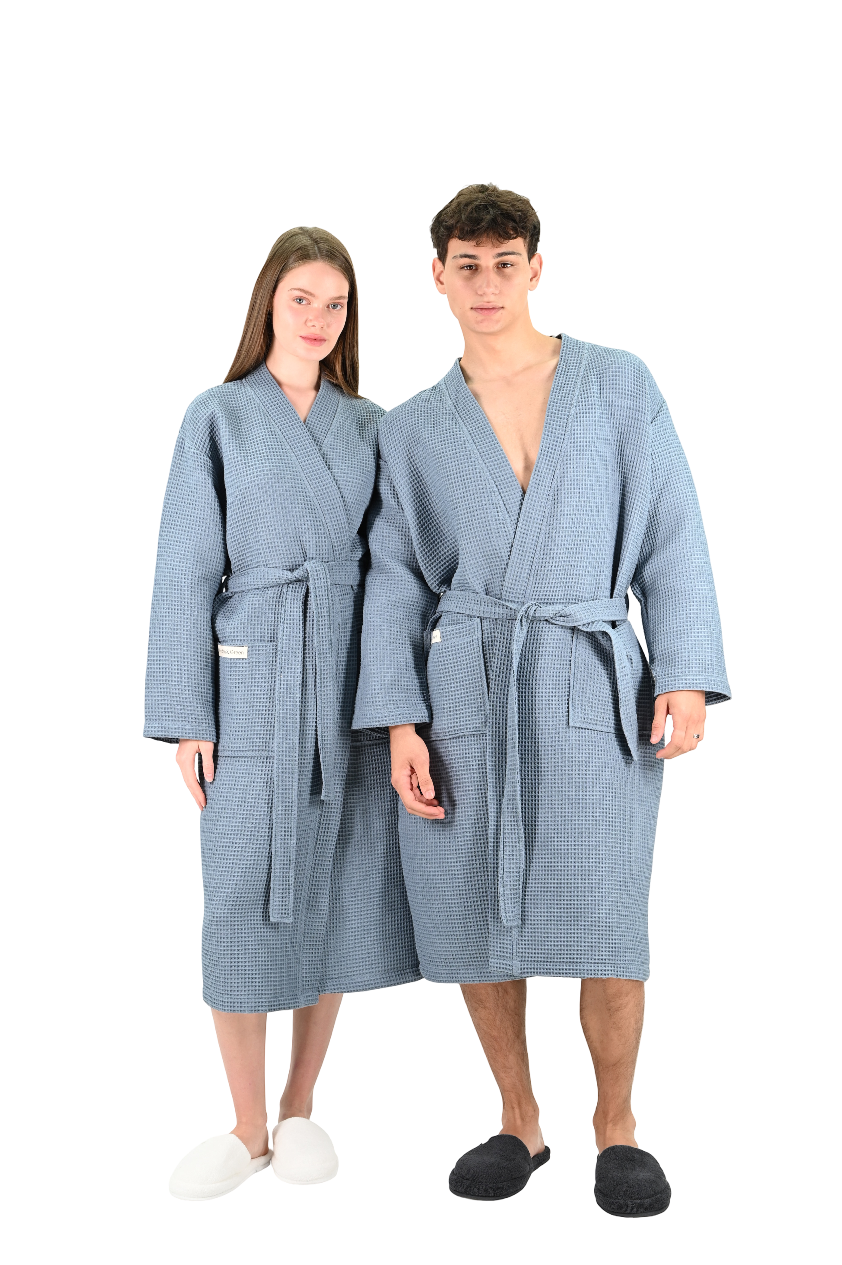 Vogue Wafel Unisex Badjas | Blauw