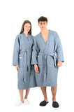 Vogue Wafel Unisex Badjas | Blauw