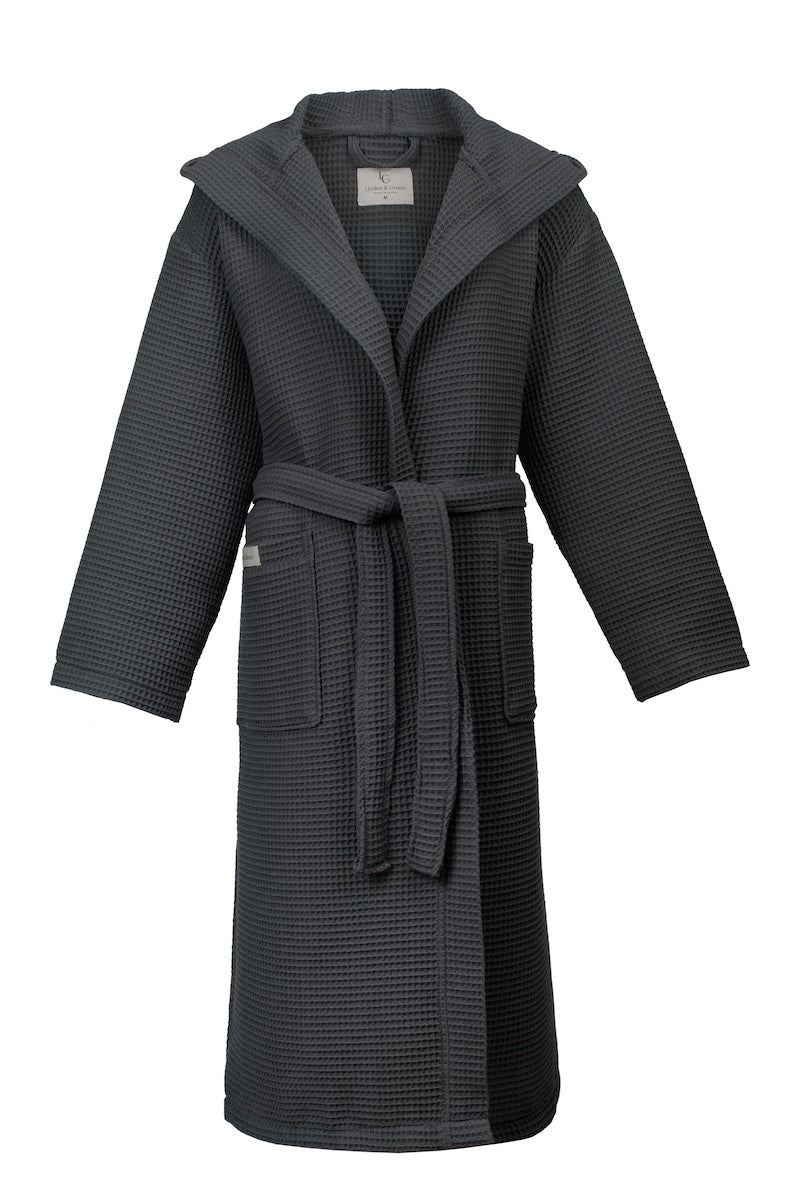 Zen Wafel Unisex Badjas | Antraciet