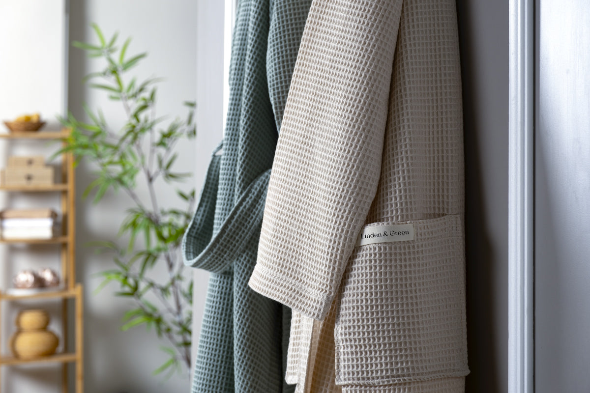 Vogue Wafel Unisex Badjas | Groen