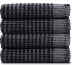 Badhanddoekset Soft Cotton | 4 stuks | 70x140 cm | Zwart