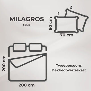 Milagros Ren |Solid | Dekbedovertrekset | Tweepersoons