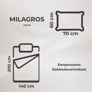 Milagros Ren |Solid | Dekbedovertrekset | Eenpersoons