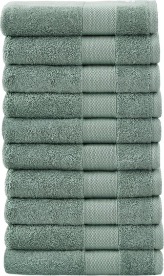 10 Stuks Handdoekset Soft Cotton | 50x100 Cm | Vintage Groen