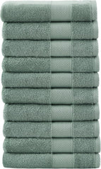 10 Stuks Handdoekset Soft Cotton | 50x100 Cm | Vintage Groen