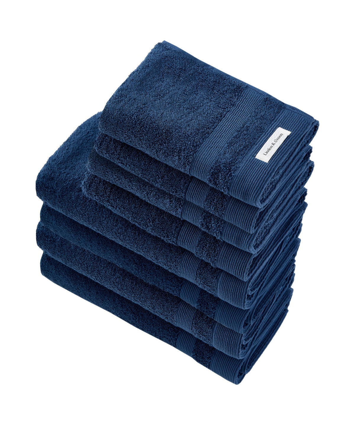 Badhanddoeken Set | 4 Handdoeken 50x100 cm & 4 Badhanddoeken | 70x140 cm | Faded Denim