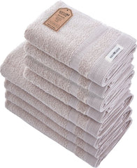 Badhanddoeken Set | 4 Handdoeken 50x100 cm & 4 Badhanddoeken | 70x140 cm | Beige