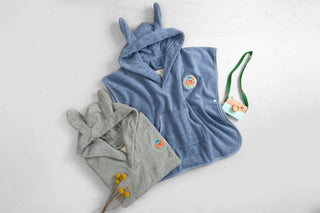 Kinderponcho | Blauw