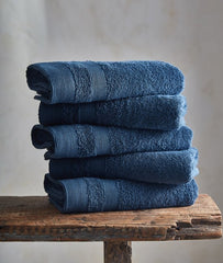 5 stuks  Handdoekset Soft Cotton | 50x100 cm | Faded Denim