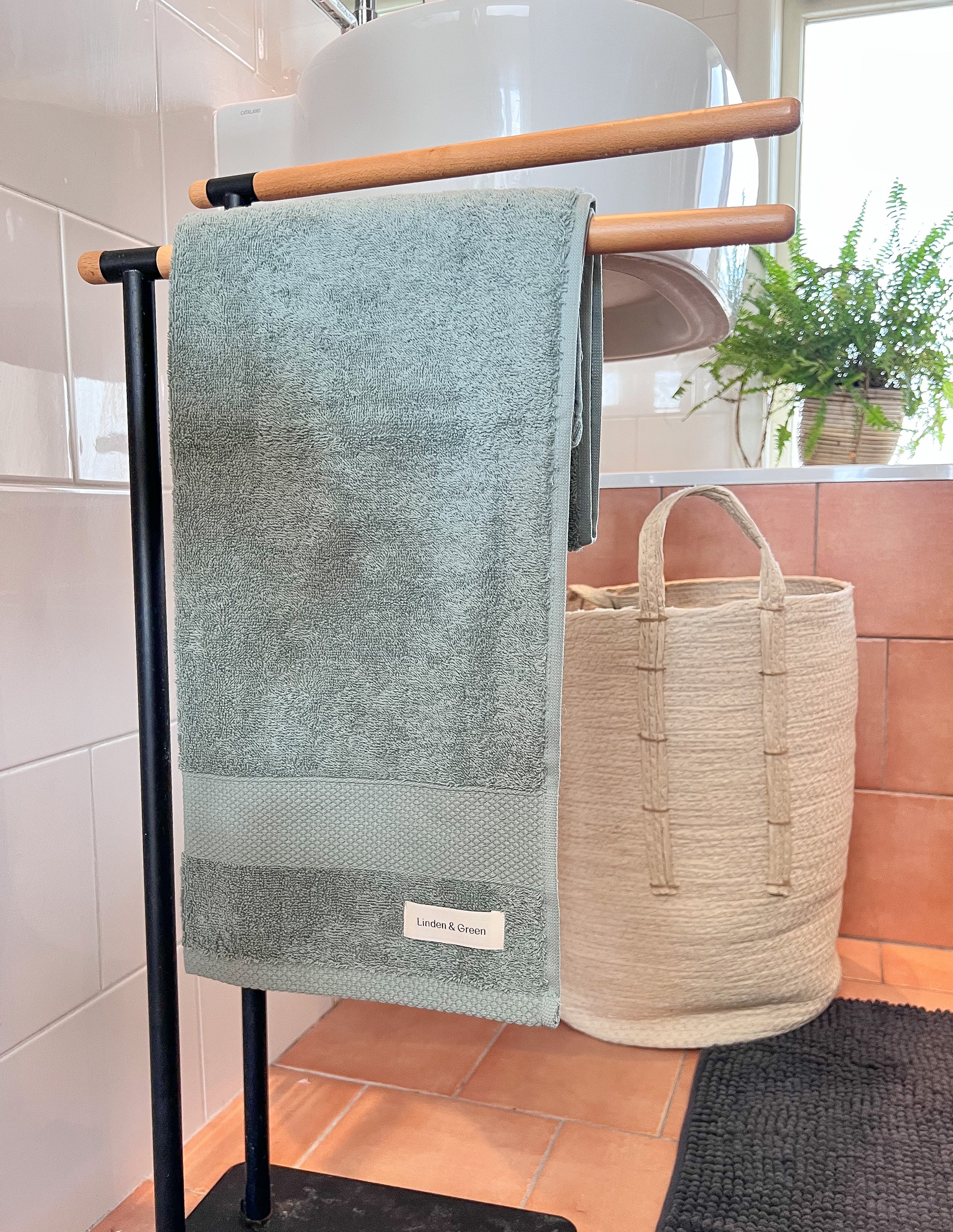 Badhanddoeken Set | 4 Handdoeken 50x100 cm & 4 Badhanddoeken | 70x140 cm | Vintage Groen