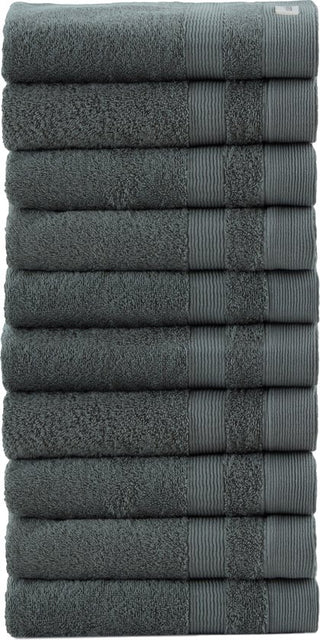 10 Stuks Handdoekset Soft Cotton | 50x100 cm | Army Groen