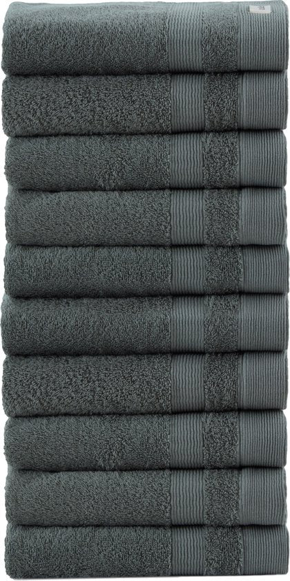 10 Stuks Handdoekset Soft Cotton | 50x100 cm | Army Groen